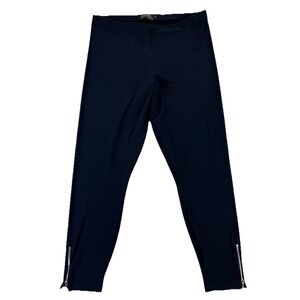 Sympli Womens Size 12 Navy Pull‎ On Straight Leg Pants Made in Canada Stretch